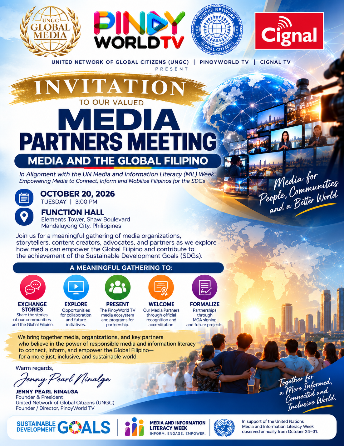 Media and the Global Filipino invitation poster